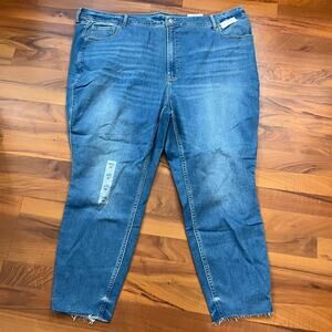 Old Navy 360 Stretch ROCKSTAR SUPER SKINNY Ankle Blue Denim Jeans Women's Sz 24W